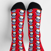 Niedlicher cooler Pinguin Weihnachtswintermuster r Socken (Oben)