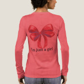 Niedlicher Coquette-Bogen-Pullover Tri-Blend Shirt (Rückseite)