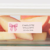 Niedlicher Coquette Bow Cherry zurück zur Schule K Etiketten (Befestigt)