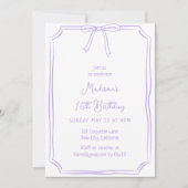 Niedlicher Coquette Hand Draw Whimsical Geburtstag Einladung (Vorderseite)