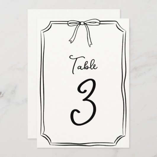 Niedlicher Coquette-Kachel-Tischnummer (Vorne/Hinten)