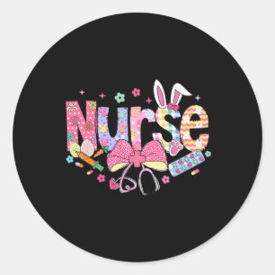 Niedlicher Coquette Stethoscope Krankenpflege am N Runder Aufkleber