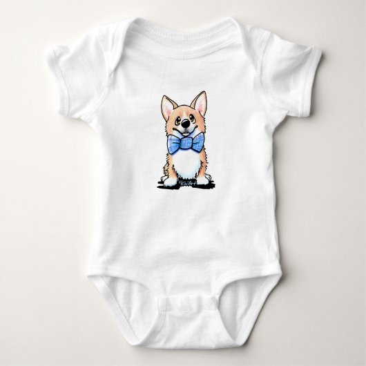 Niedlicher Corgi Baby Bodysuit Baby Strampler (Vorderseite)