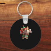 Niedlicher Corgi Classic T - Shirt Schlüsselanhänger (Vorderseite)