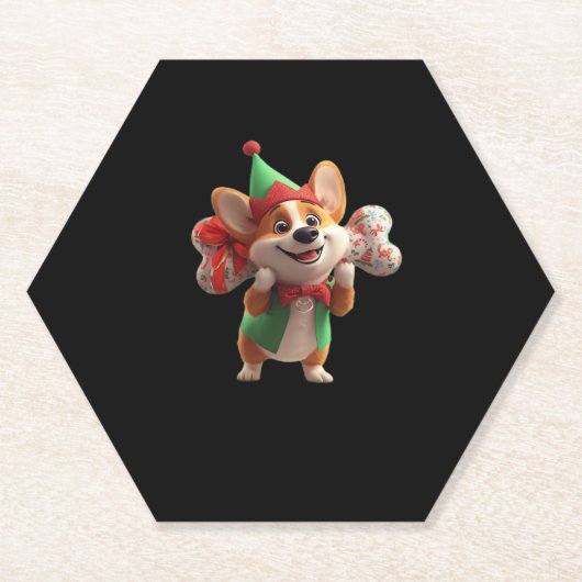 Niedlicher Corgi Classic T - Shirt Untersetzer (Vorderseite)