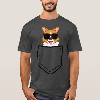 Niedlicher Corgi Corgi in Pocket Corgi Geschenke f T-Shirt