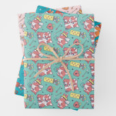 Niedlicher Corgi Cupid Liebe Hundeschema Valentins Geschenkpapier Set (Beispiel)