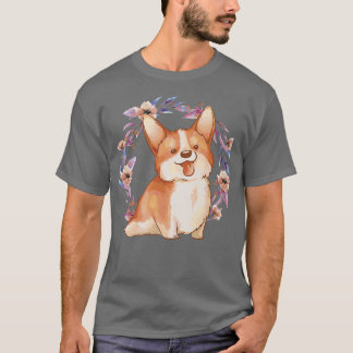 Niedlicher Corgi Dog Aquarellkunst Korgi Welpe Do T-Shirt