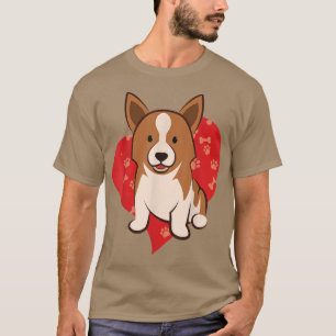Niedlicher Corgi Dog LoverBaby Corgi mit Herz-Mama T-Shirt