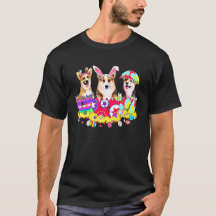 Niedlicher Corgi-Hase-Ostertag Hund T-Shirt