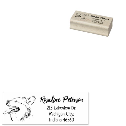 Niedlicher Corgi-Hund, benutzerdefinierte Rücksend Gummistempel (Stempel)