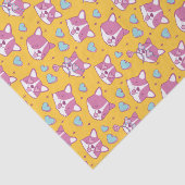 Niedlicher Corgi Hund Lover Herzmuster Valentinsta Seidenpapier (Ausschnitt)