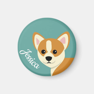 Niedlicher Corgi Hund mehr Personalisiert Magnet