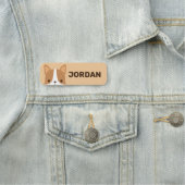 Niedlicher Corgi Hund mit Personalisiertem Namen Namensschild (Beispiel)