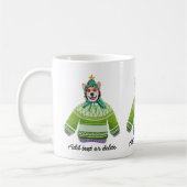 Niedlicher Corgi mit eiserner Sweater Xmas Hund Lo Kaffeetasse (Links)