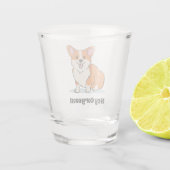 Niedlicher Corgi mit Funny Joke Schnapsglas (Rückseite)