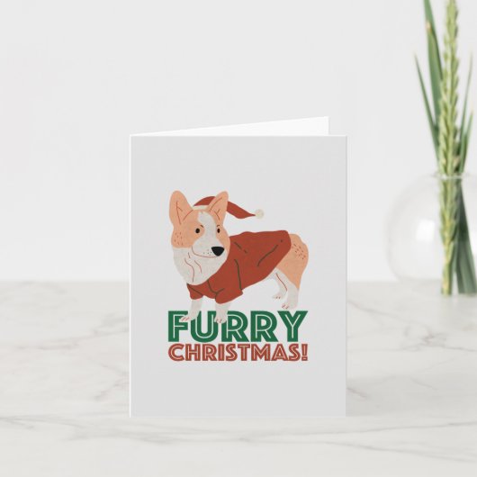 Niedlicher Corgi mit Weihnachtspun: Weihnachten (Vorderseite)