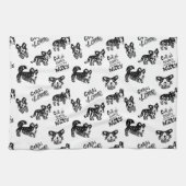 Niedlicher Corgi Musterpatternfall Geschirrtuch (Horizontal)