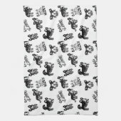 Niedlicher Corgi Musterpatternfall Geschirrtuch (Vertikal)