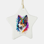 Niedlicher Corgi-Ornament Keramik Ornament (Rechts)