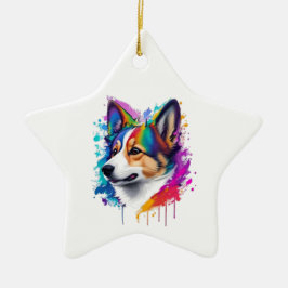 Niedlicher Corgi-Ornament Keramik Ornament