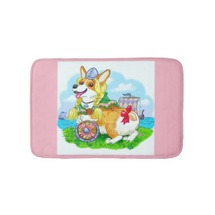 Niedlicher Corgi Pembroke - Badmatte / Haustier. Badematte