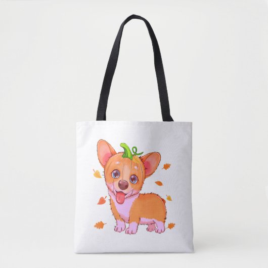 Niedlicher Corgi Pumpkin Head Herbstleaves Fall Tasche (Vorderseite)