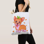 Niedlicher Corgi Pumpkin Head Herbstleaves Fall Tasche (Von Nahem)