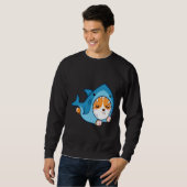Niedlicher Corgi Shark Sweatshirt (Vorne ganz)