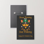 Niedlicher Corgi St. Patrick's Day Button (Vorderseite/Rückseite)