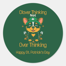 Niedlicher Corgi St. Patrick's Day Sticker