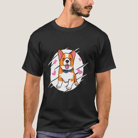 Niedlicher Corgi T-Shirt (Vorderseite)