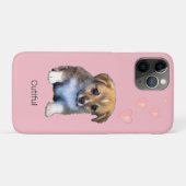 Niedlicher Corgi Welpen Hund & Herz auf rosa Case-Mate iPhone Hülle (Rückseite (Horizontal))
