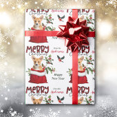 Niedlicher Corgi Welppy Dog Weihnachtsgeschenktasc Geschenkpapier