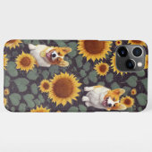 Niedlicher Corgis-verzauberter Sonnenblumengarten  iPhone Hülle (Rückseite (Horizontal))