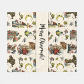 Niedlicher Cotattcore Frohe Weihnachts Mushroom Lo Fleecedecke (Vorderseite (Horizontal))