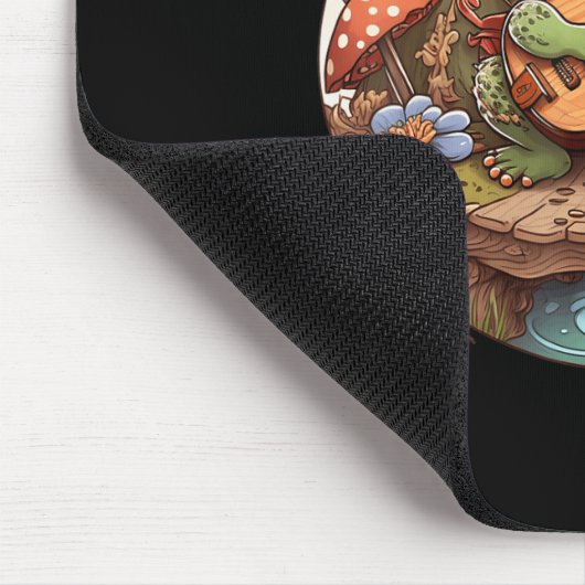 Niedlicher Cotattecore-Ästhetischer Frosch Banjo s Mousepad (Ecke)