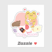 Niedlicher Cotattecore Frog Aufkleber (Blatt)