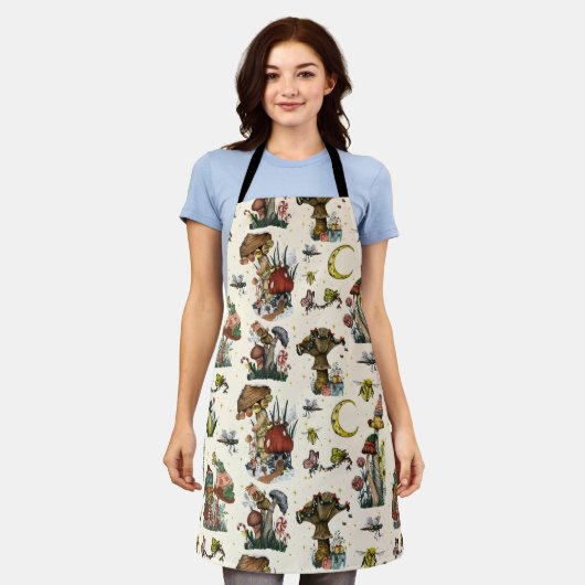 Niedlicher Cotattecore Frohe Weihnachts Mushroom L Schürze (Getragen)