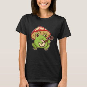 Niedlicher Cottage-Core-Frosch mit Toadstool-Pilzh T-Shirt