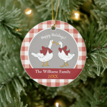 Niedlicher CottageCore Gänse Rot Grau