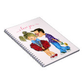 Niedlicher Couple-Notebook-Text - I Liebe You Notizblock (Rechte Seite)