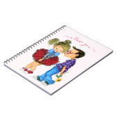 Niedlicher Couple-Notebook-Text - I Liebe You Notizblock (Linke Seite)