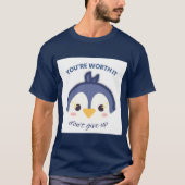 Niedlicher Couple Penguin T - Shirt (Vorderseite)