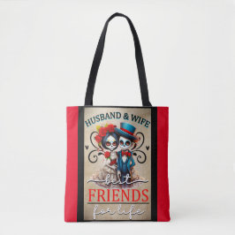 Niedlicher Couple Sugar Skull Tasche