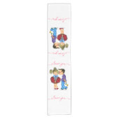 Niedlicher Couple Table Runner mit Text - Anpassba Kurzer Tischläufer (Vorderseite)