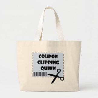 Niedlicher Coupon Clipping Queen Sprichwort Jumbo Stoffbeutel