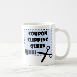 Niedlicher Coupon Clipping Queen Sprichwort Kaffeetasse