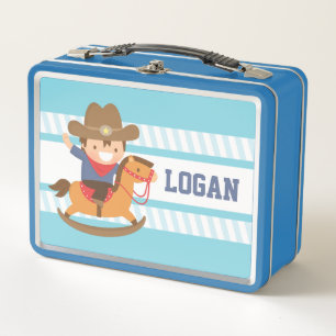 Niedlicher Cowboy auf Rocking Horys Lunch Box