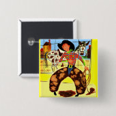 niedlicher Cowboy Button (Vorne & Hinten)